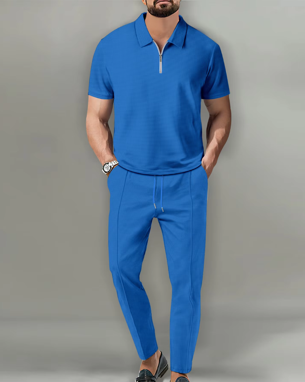 2-Delige Zip Polo Set