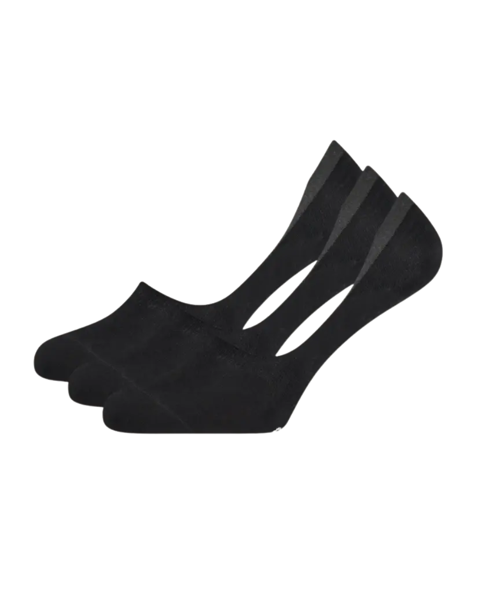 3 paar onzichtbare Loafer - zwart