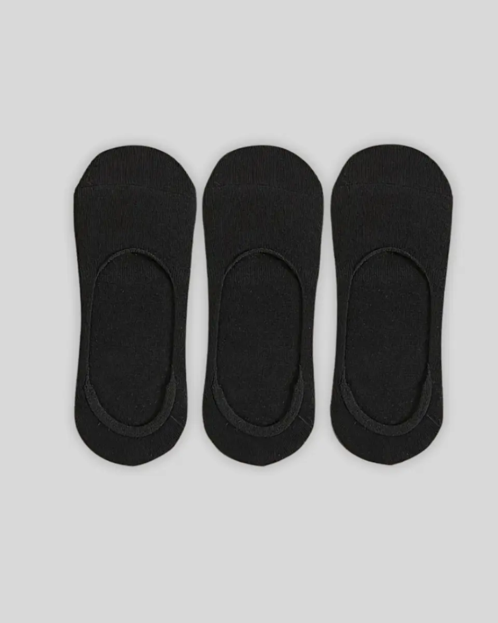 3 paar onzichtbare Loafer - zwart